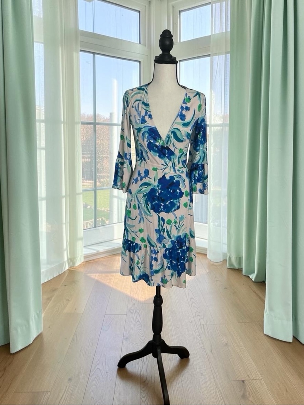 Lilly Pulitzer Misha True Wrap Dress Pink Tropics Sweet Pea Print Small